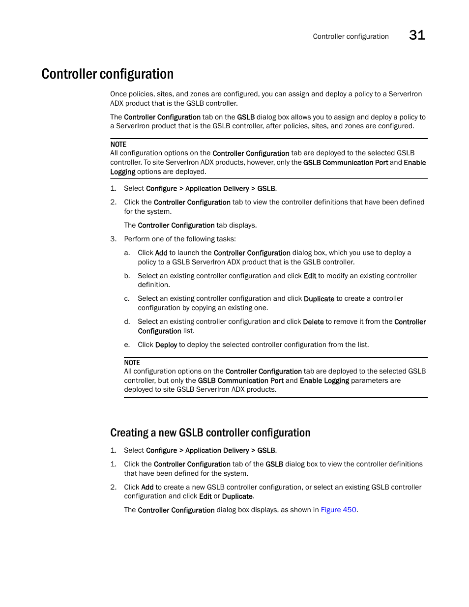 Controller configuration, Creating a new gslb controller configuration, Controller configuration 7 | Brocade Network Advisor IP User Manual v12.3.0 User Manual | Page 1119 / 1928