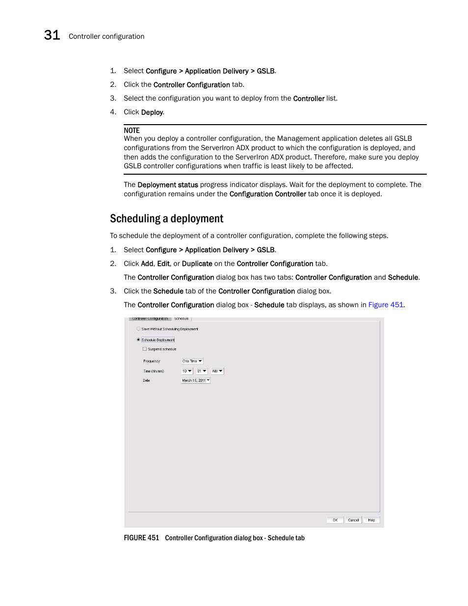 Scheduling a deployment | Brocade Network Advisor IP User Manual v12.3.0 User Manual | Page 1122 / 1928