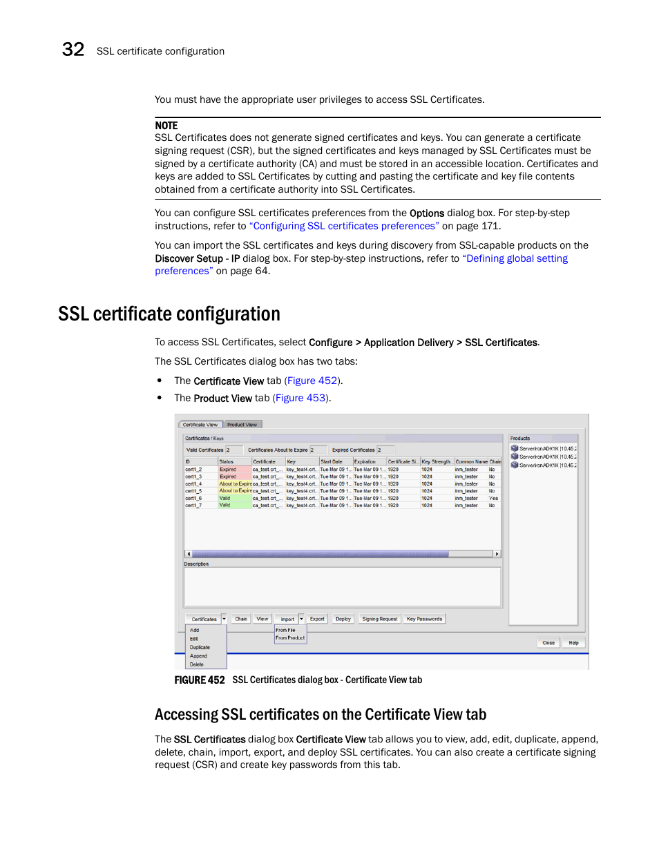 Ssl certificate configuration, Ssl certificate configuration 4 | Brocade Network Advisor IP User Manual v12.3.0 User Manual | Page 1126 / 1928