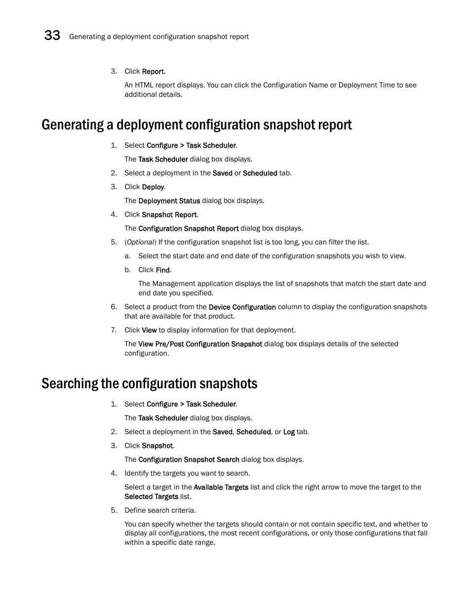 Searching the configuration snapshots, Searching the configuration snapshots 6 | Brocade Network Advisor IP User Manual v12.3.0 User Manual | Page 1148 / 1928