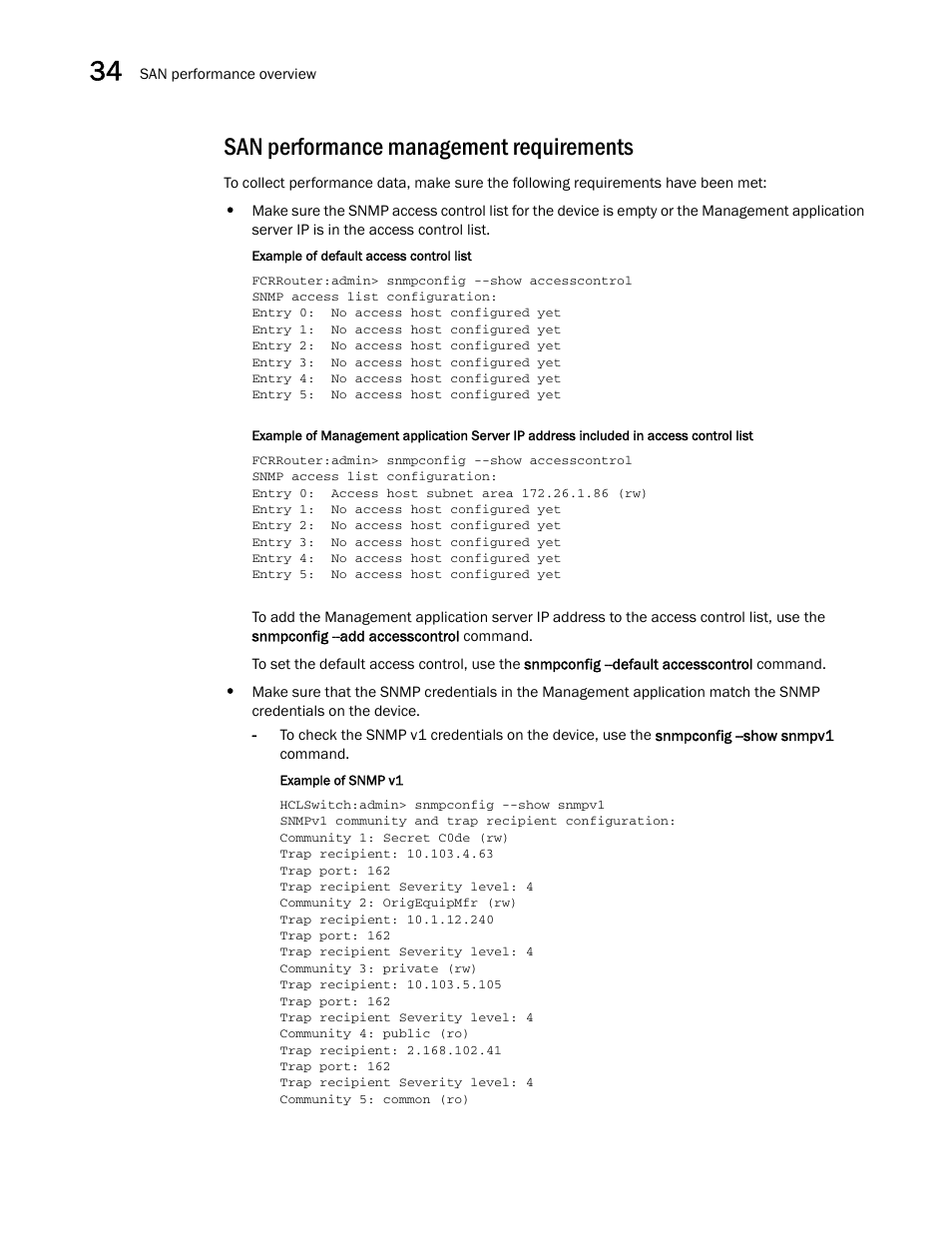 San performance management requirements | Brocade Network Advisor IP User Manual v12.3.0 User Manual | Page 1154 / 1928