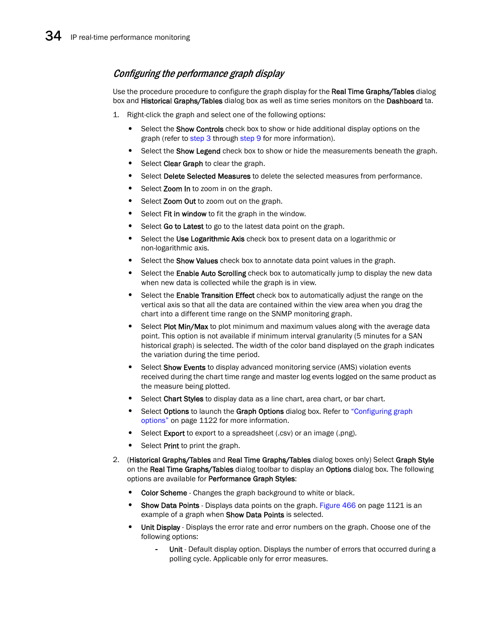 Configuring the, Performance graph display, Configuring the performance graph display | Brocade Network Advisor IP User Manual v12.3.0 User Manual | Page 1172 / 1928