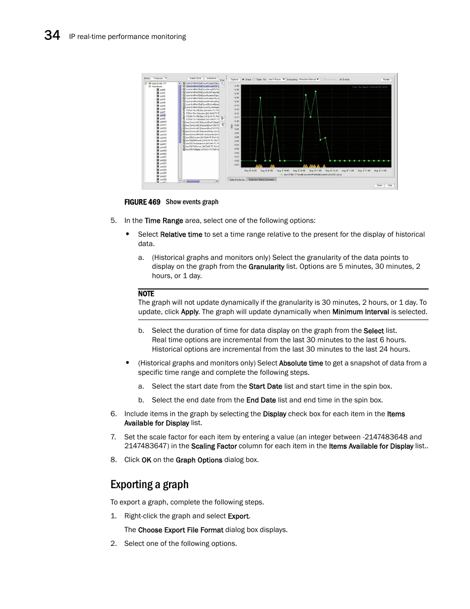 Exporting a graph | Brocade Network Advisor IP User Manual v12.3.0 User Manual | Page 1176 / 1928