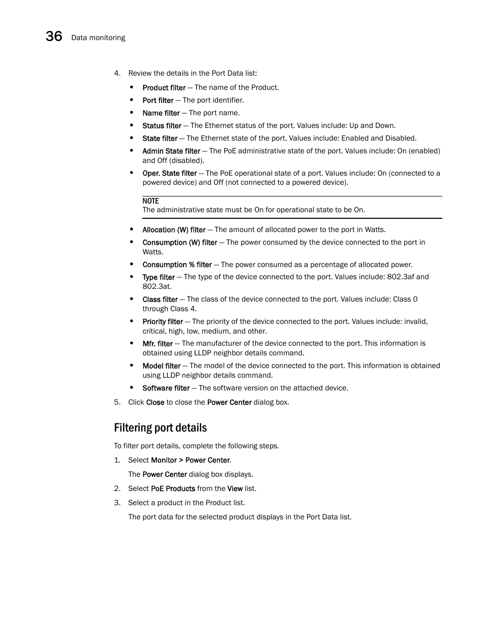 Filtering port details | Brocade Network Advisor IP User Manual v12.3.0 User Manual | Page 1250 / 1928