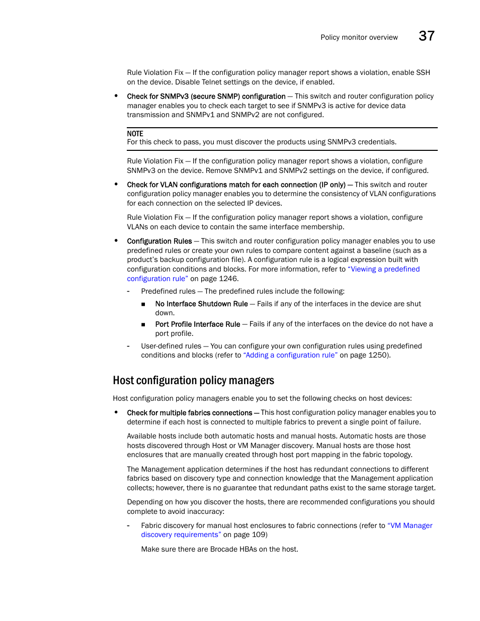 Host configuration policy managers | Brocade Network Advisor IP User Manual v12.3.0 User Manual | Page 1285 / 1928