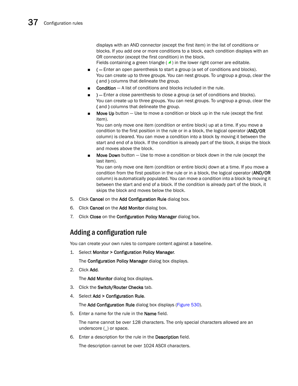 Adding a configuration rule | Brocade Network Advisor IP User Manual v12.3.0 User Manual | Page 1302 / 1928