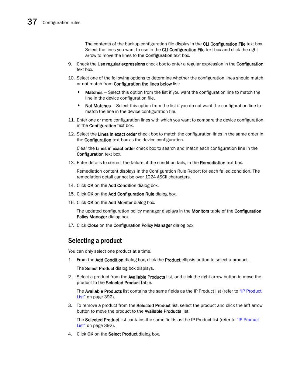 Selecting a product, Eps in | Brocade Network Advisor IP User Manual v12.3.0 User Manual | Page 1308 / 1928