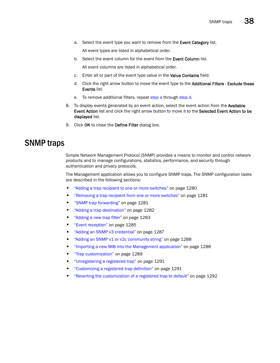 Snmp traps, Snmp traps 9 | Brocade Network Advisor IP User Manual v12.3.0 User Manual | Page 1331 / 1928