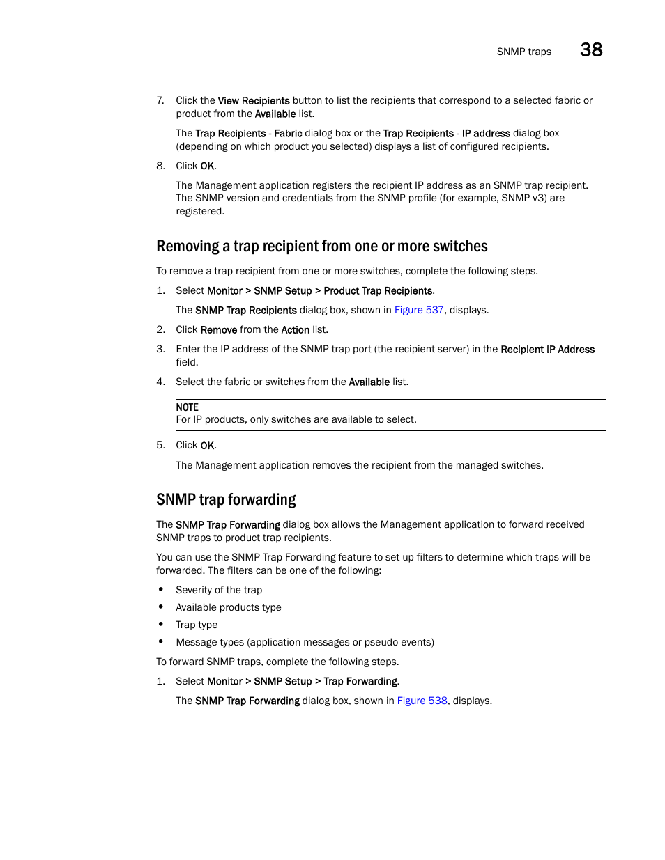 Snmp trap forwarding | Brocade Network Advisor IP User Manual v12.3.0 User Manual | Page 1333 / 1928