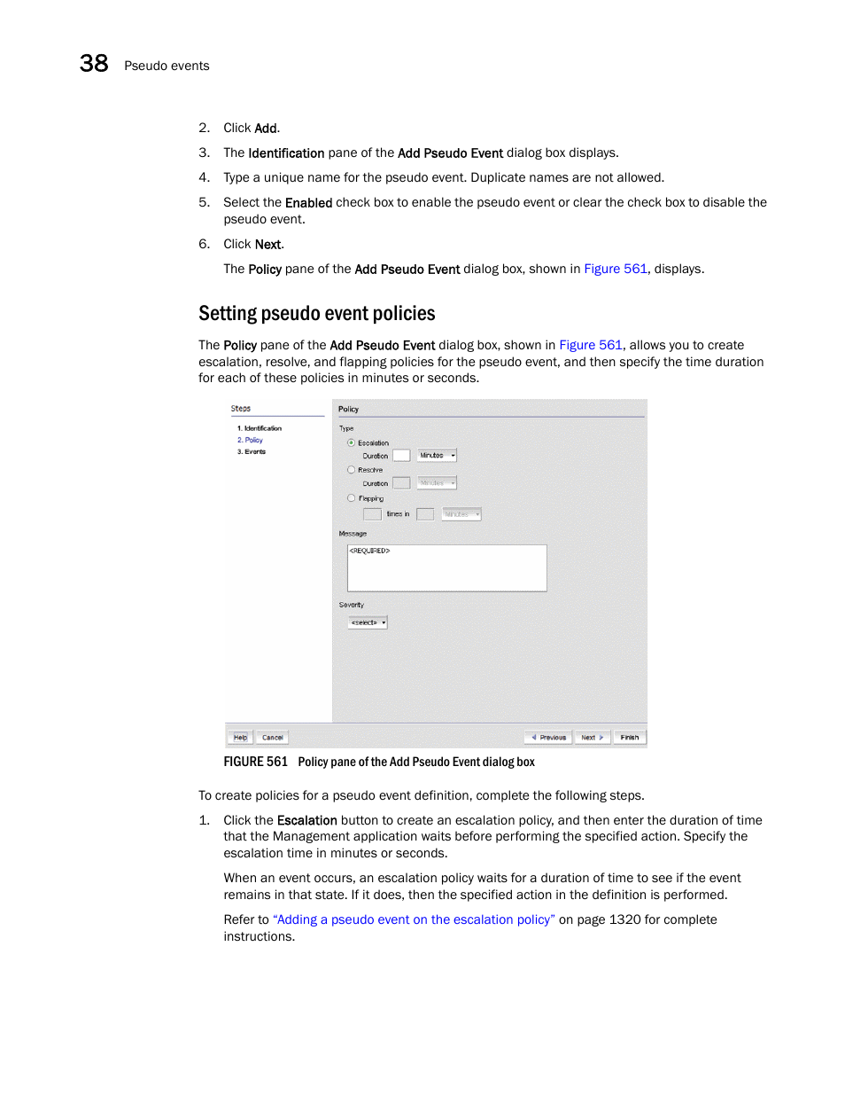 Setting pseudo event policies | Brocade Network Advisor IP User Manual v12.3.0 User Manual | Page 1368 / 1928