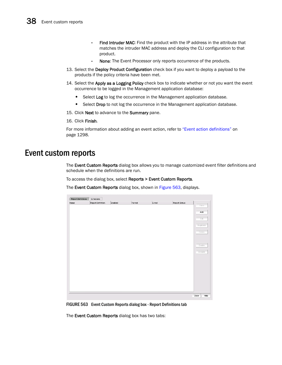 Event custom reports, Event custom reports 6 | Brocade Network Advisor IP User Manual v12.3.0 User Manual | Page 1378 / 1928