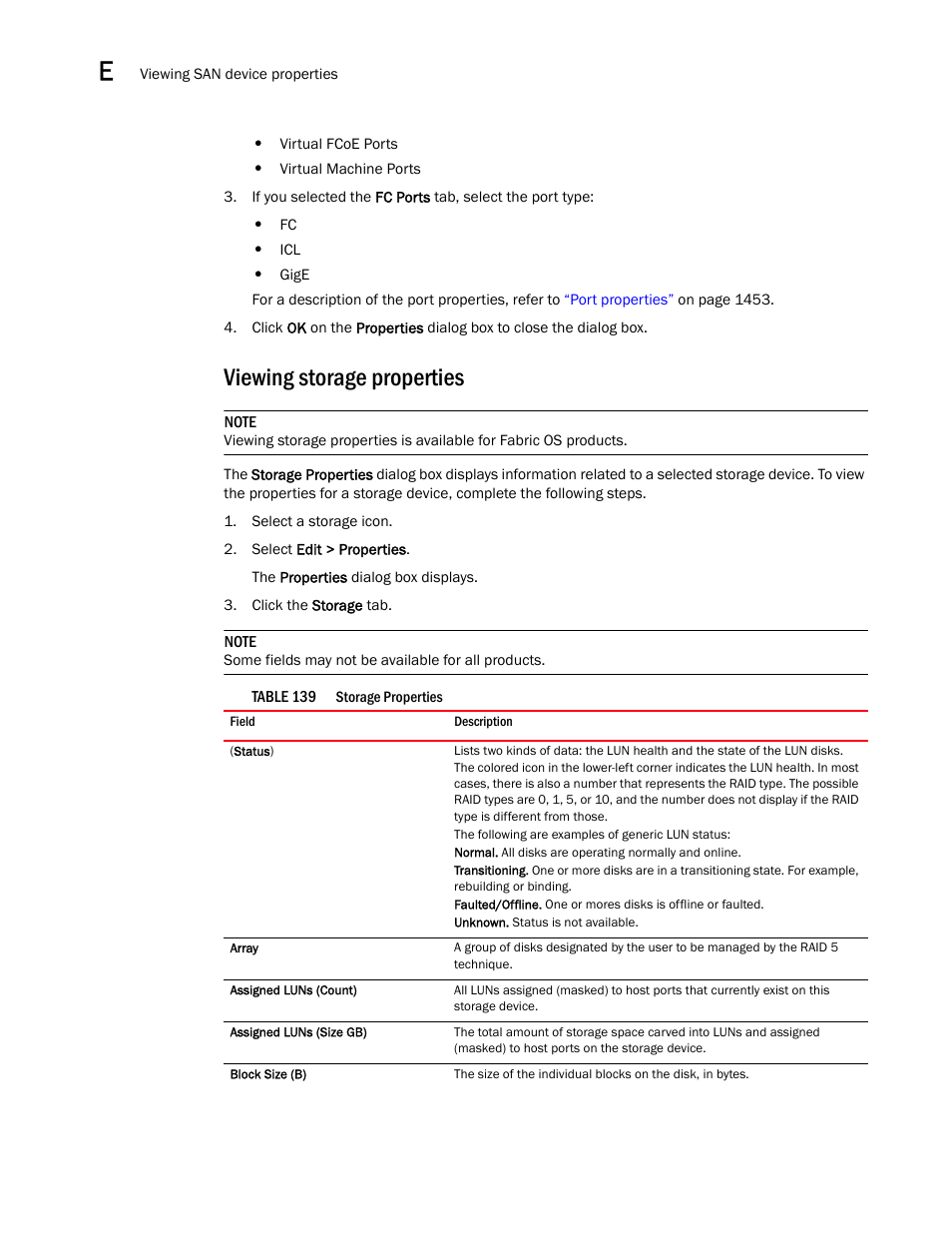 Viewing storage properties | Brocade Network Advisor IP User Manual v12.3.0 User Manual | Page 1500 / 1928