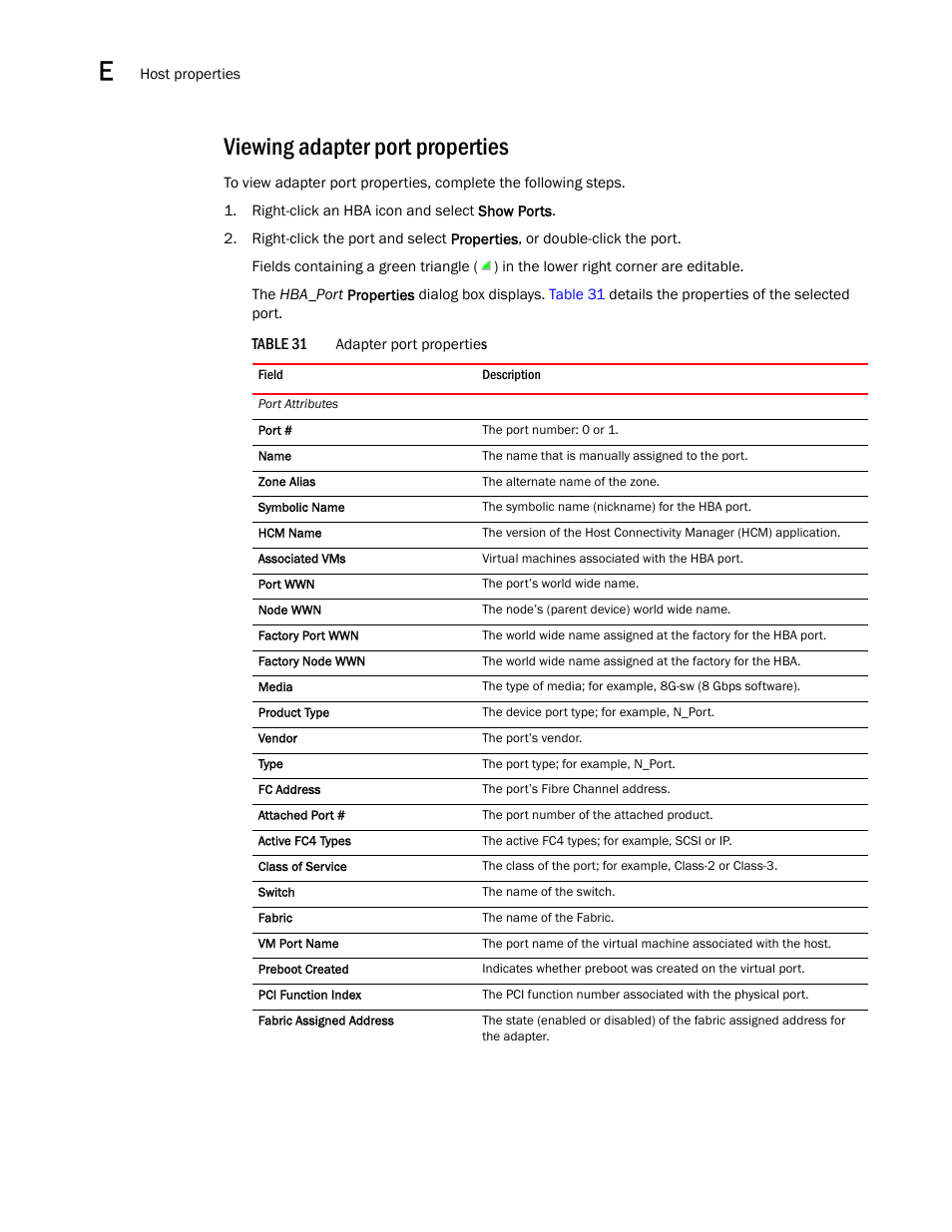 Viewing adapter port properties | Brocade Network Advisor IP User Manual v12.3.0 User Manual | Page 1522 / 1928