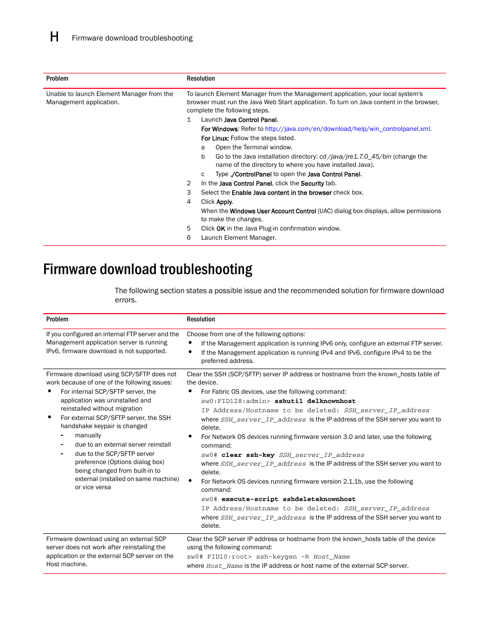 Firmware download troubleshooting, Firmware download troubleshooting 4 | Brocade Network Advisor IP User Manual v12.3.0 User Manual | Page 1556 / 1928