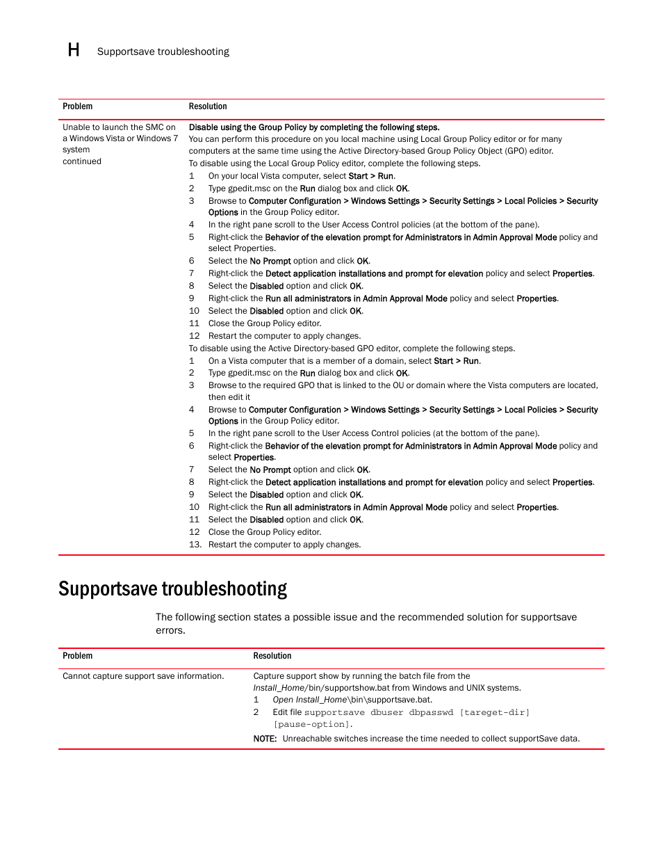 Supportsave troubleshooting, Supportsave troubleshooting 0 | Brocade Network Advisor IP User Manual v12.3.0 User Manual | Page 1562 / 1928