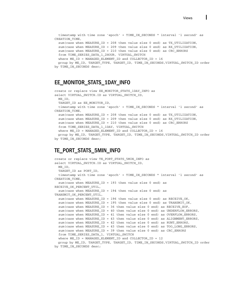 Ee_monitor_stats_1day_info, Te_port_stats_5min_info | Brocade Network Advisor IP User Manual v12.3.0 User Manual | Page 1813 / 1928