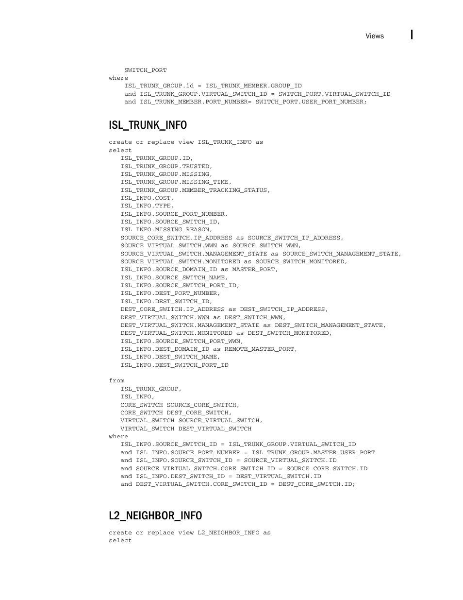 Isl_trunk_info, L2_neighbor_info | Brocade Network Advisor IP User Manual v12.3.0 User Manual | Page 1853 / 1928