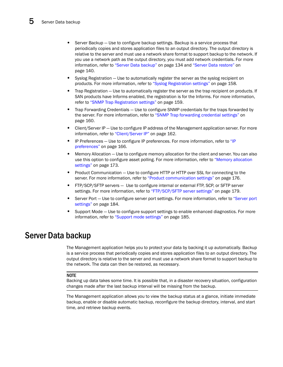 Server data backup | Brocade Network Advisor IP User Manual v12.3.0 User Manual | Page 188 / 1928