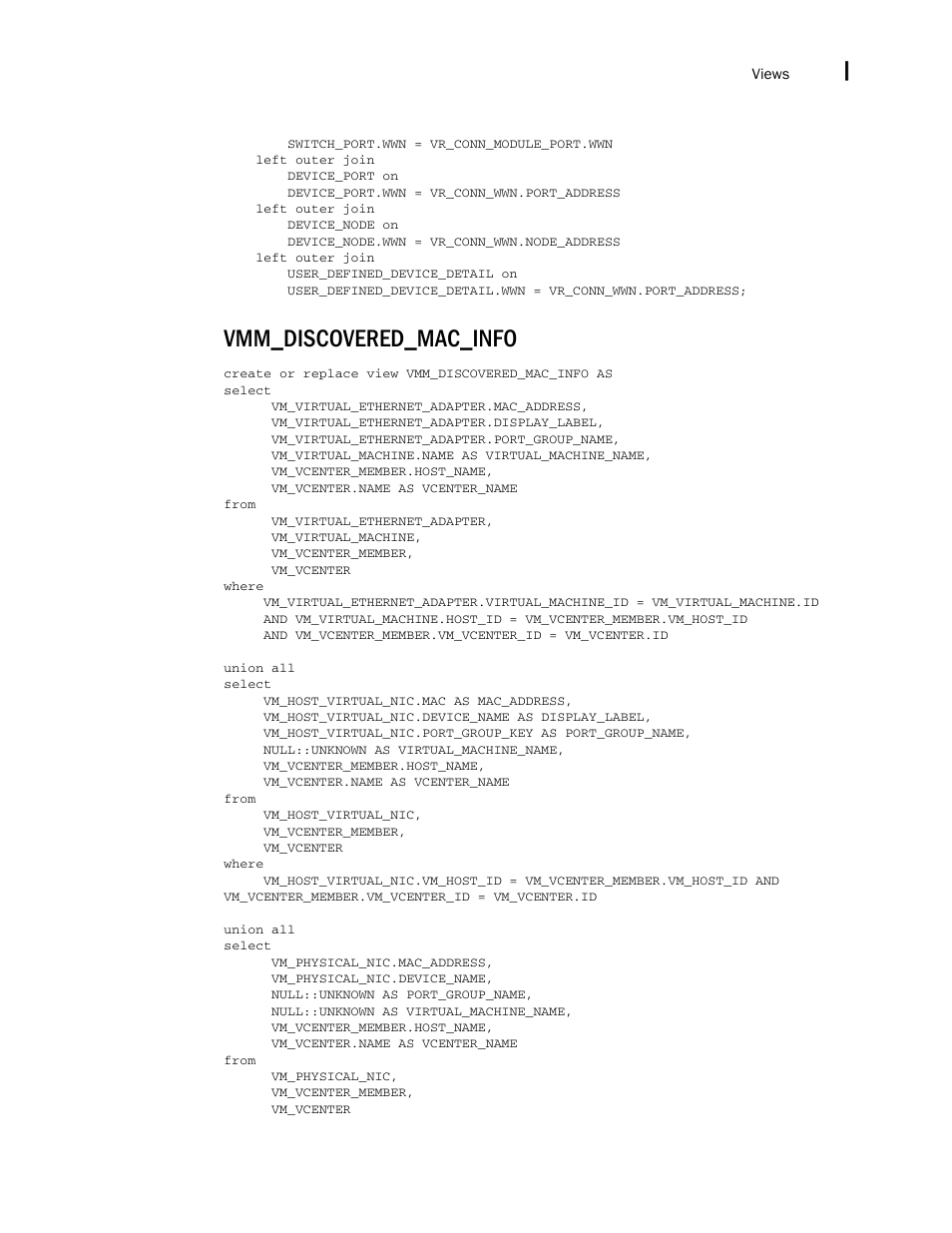 Vmm_discovered_mac_info | Brocade Network Advisor IP User Manual v12.3.0 User Manual | Page 1901 / 1928