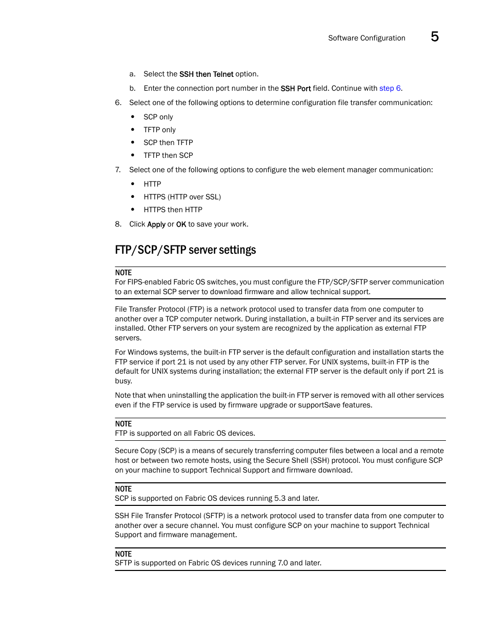 Ftp/scp/sftp server settings, Step 6 | Brocade Network Advisor IP User Manual v12.3.0 User Manual | Page 233 / 1928