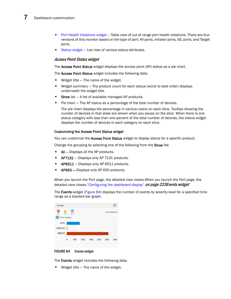 Access point status widget | Brocade Network Advisor IP User Manual v12.3.0 User Manual | Page 280 / 1928