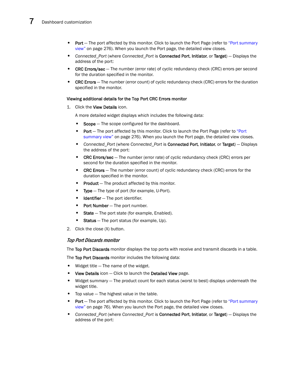 Top port discards monitor | Brocade Network Advisor IP User Manual v12.3.0 User Manual | Page 294 / 1928