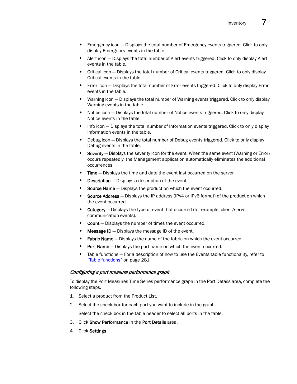 Configuring a port measure performance graph | Brocade Network Advisor IP User Manual v12.3.0 User Manual | Page 327 / 1928