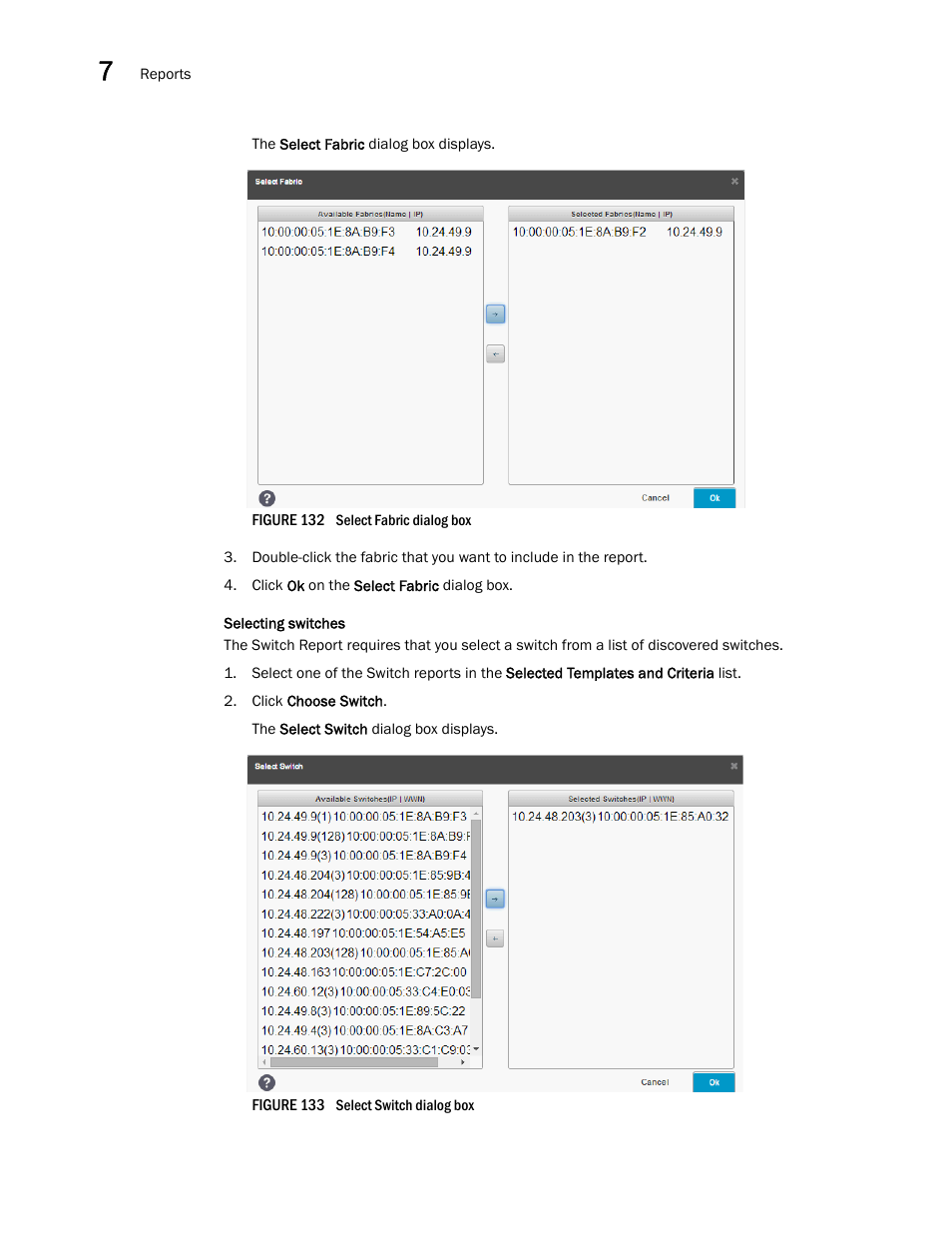 Selecting switches | Brocade Network Advisor IP User Manual v12.3.0 User Manual | Page 344 / 1928