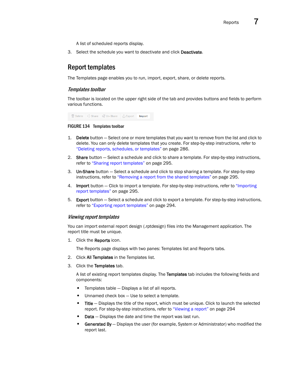 Report templates, Templates toolbar | Brocade Network Advisor IP User Manual v12.3.0 User Manual | Page 347 / 1928