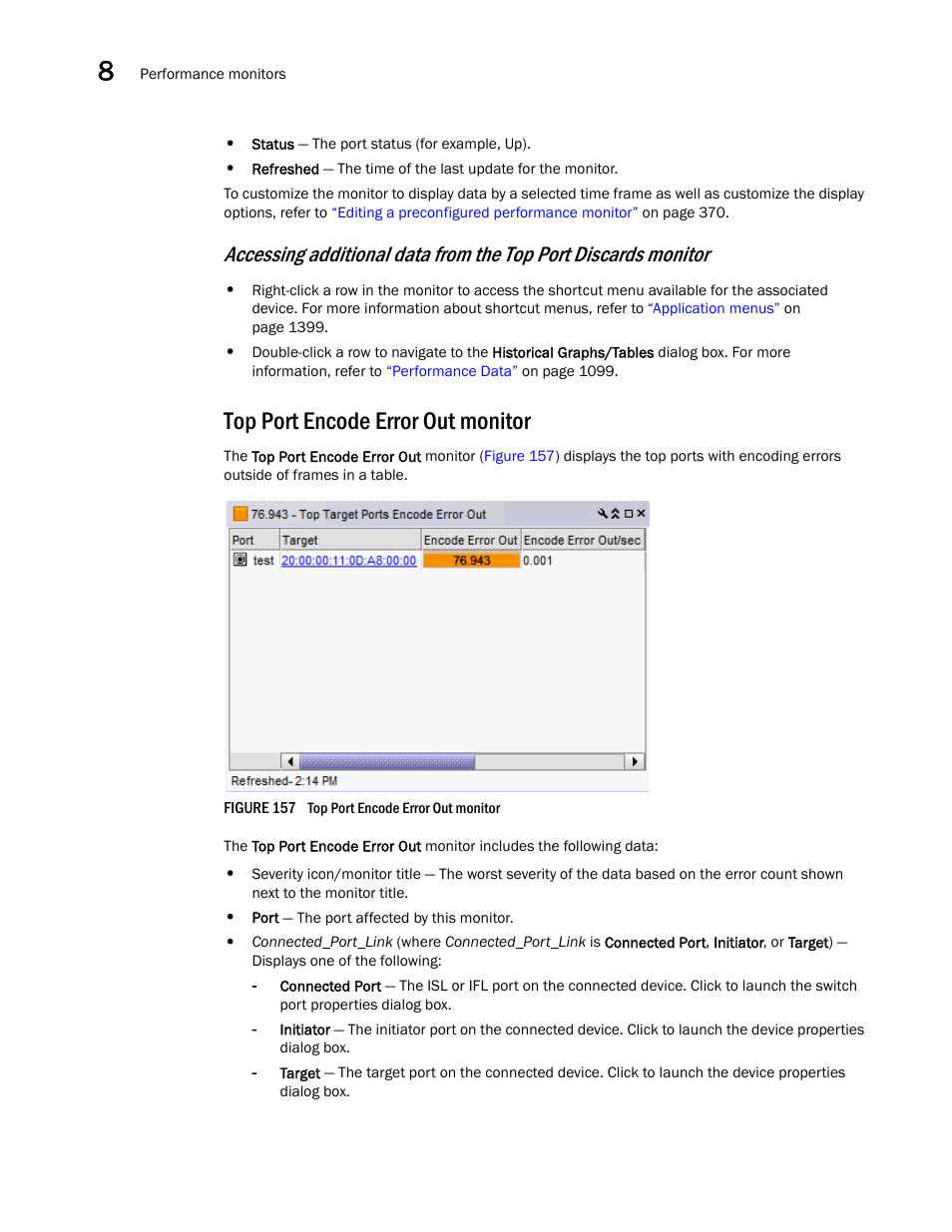 Top port encode error out monitor | Brocade Network Advisor IP User Manual v12.3.0 User Manual | Page 404 / 1928