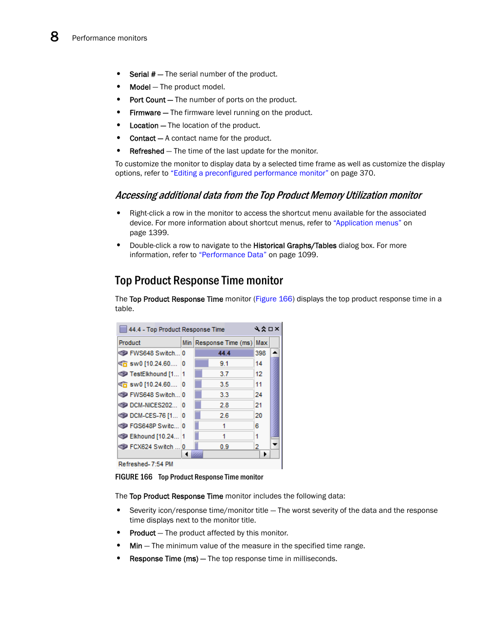 Top product response time monitor | Brocade Network Advisor IP User Manual v12.3.0 User Manual | Page 418 / 1928