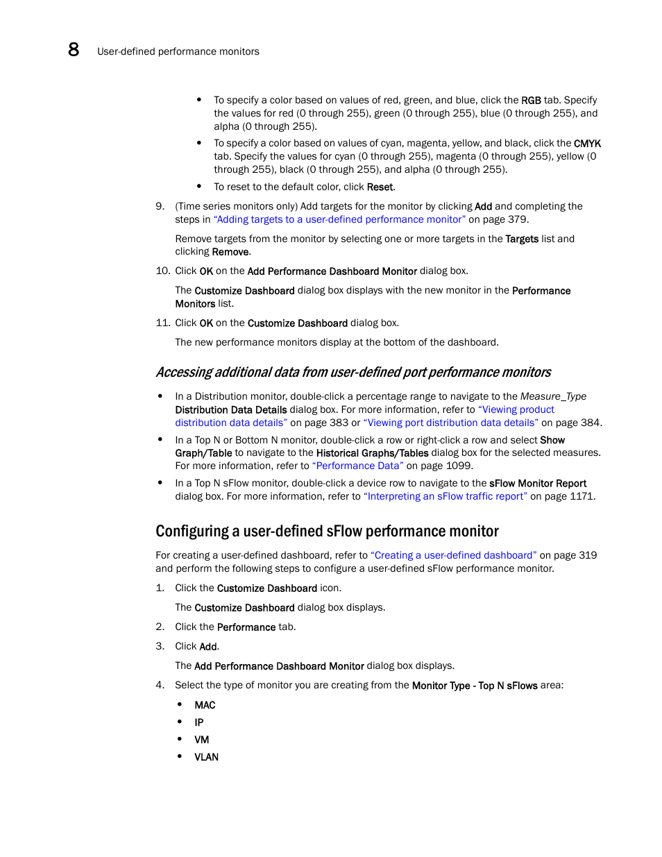 Configuring a user-defined sflow, Performance monitor | Brocade Network Advisor IP User Manual v12.3.0 User Manual | Page 434 / 1928