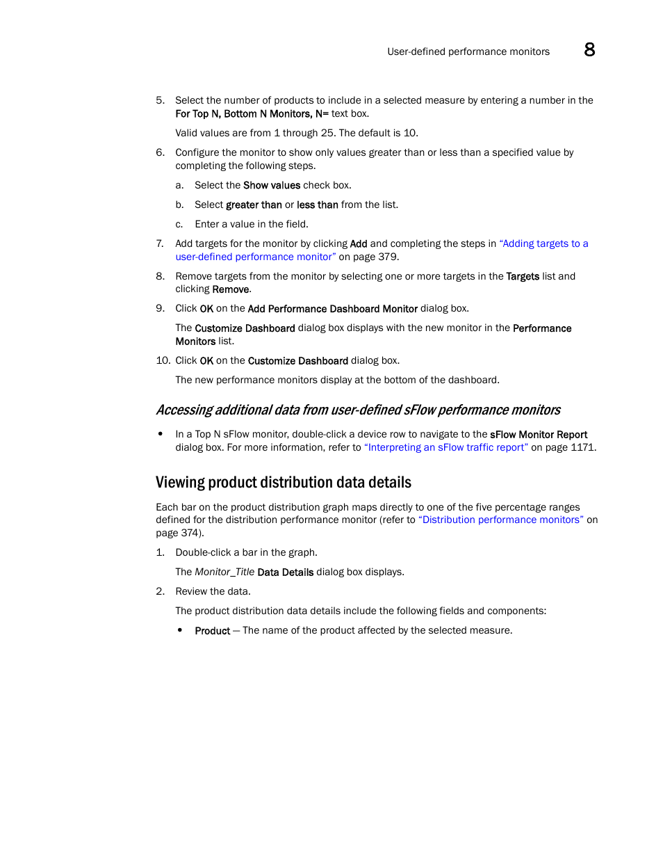 Viewing product distribution data details, Viewing product, Distribution data details | Brocade Network Advisor IP User Manual v12.3.0 User Manual | Page 435 / 1928