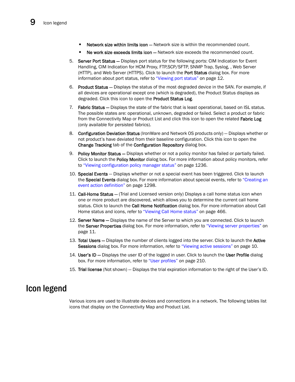 Icon legend | Brocade Network Advisor IP User Manual v12.3.0 User Manual | Page 450 / 1928