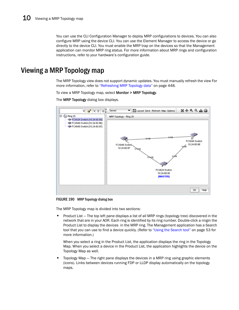 Viewing a mrp topology map | Brocade Network Advisor IP User Manual v12.3.0 User Manual | Page 492 / 1928