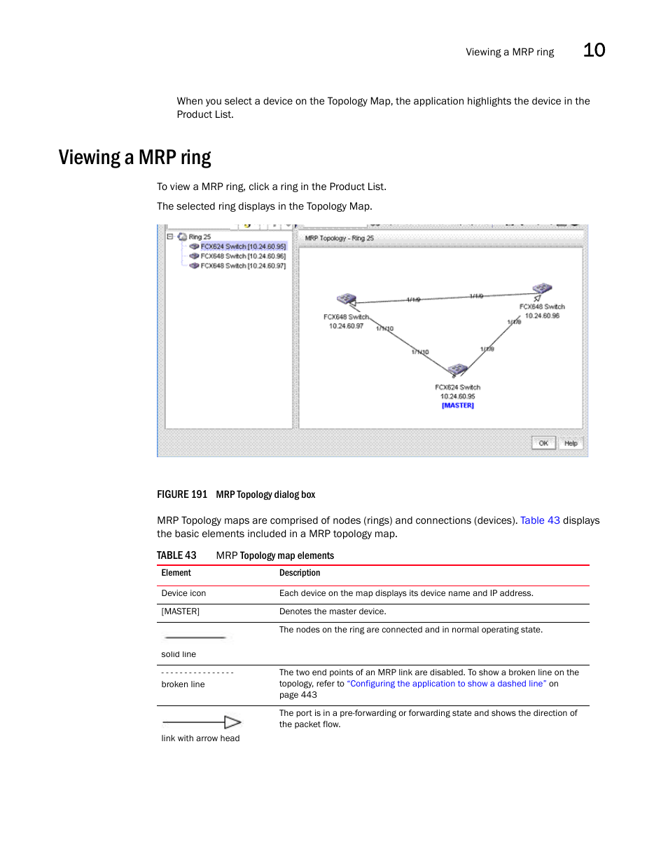 Viewing a mrp ring | Brocade Network Advisor IP User Manual v12.3.0 User Manual | Page 493 / 1928