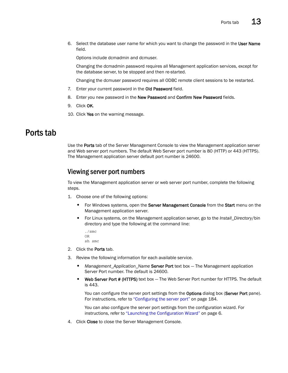 Ports tab, Viewing server port numbers | Brocade Network Advisor IP User Manual v12.3.0 User Manual | Page 539 / 1928