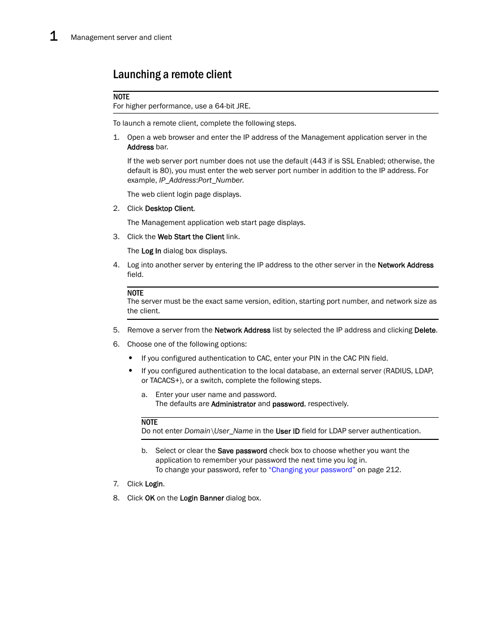 Launching a remote client | Brocade Network Advisor IP User Manual v12.3.0 User Manual | Page 58 / 1928