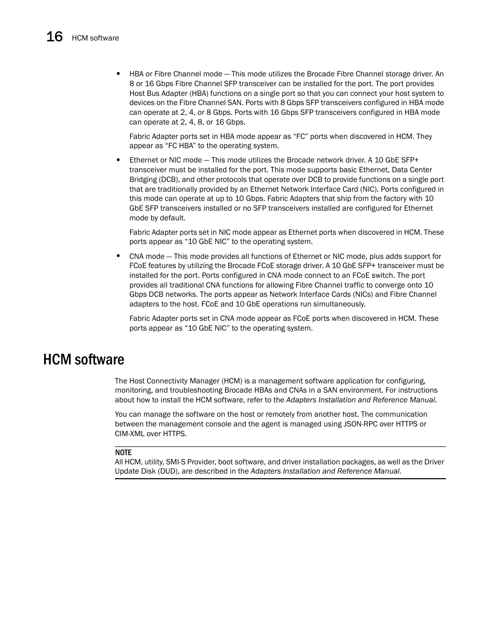 Hcm software | Brocade Network Advisor IP User Manual v12.3.0 User Manual | Page 622 / 1928