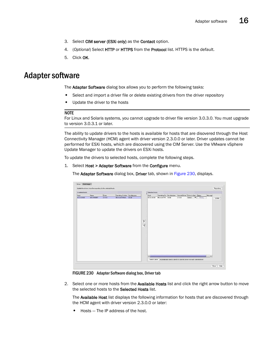 Adapter software | Brocade Network Advisor IP User Manual v12.3.0 User Manual | Page 627 / 1928