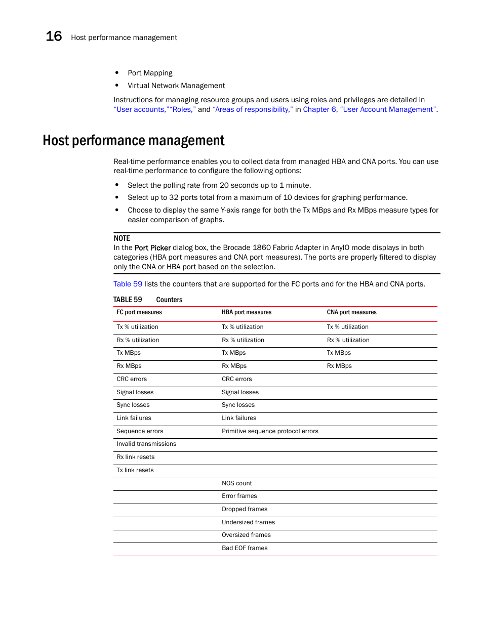 Host performance management | Brocade Network Advisor IP User Manual v12.3.0 User Manual | Page 642 / 1928