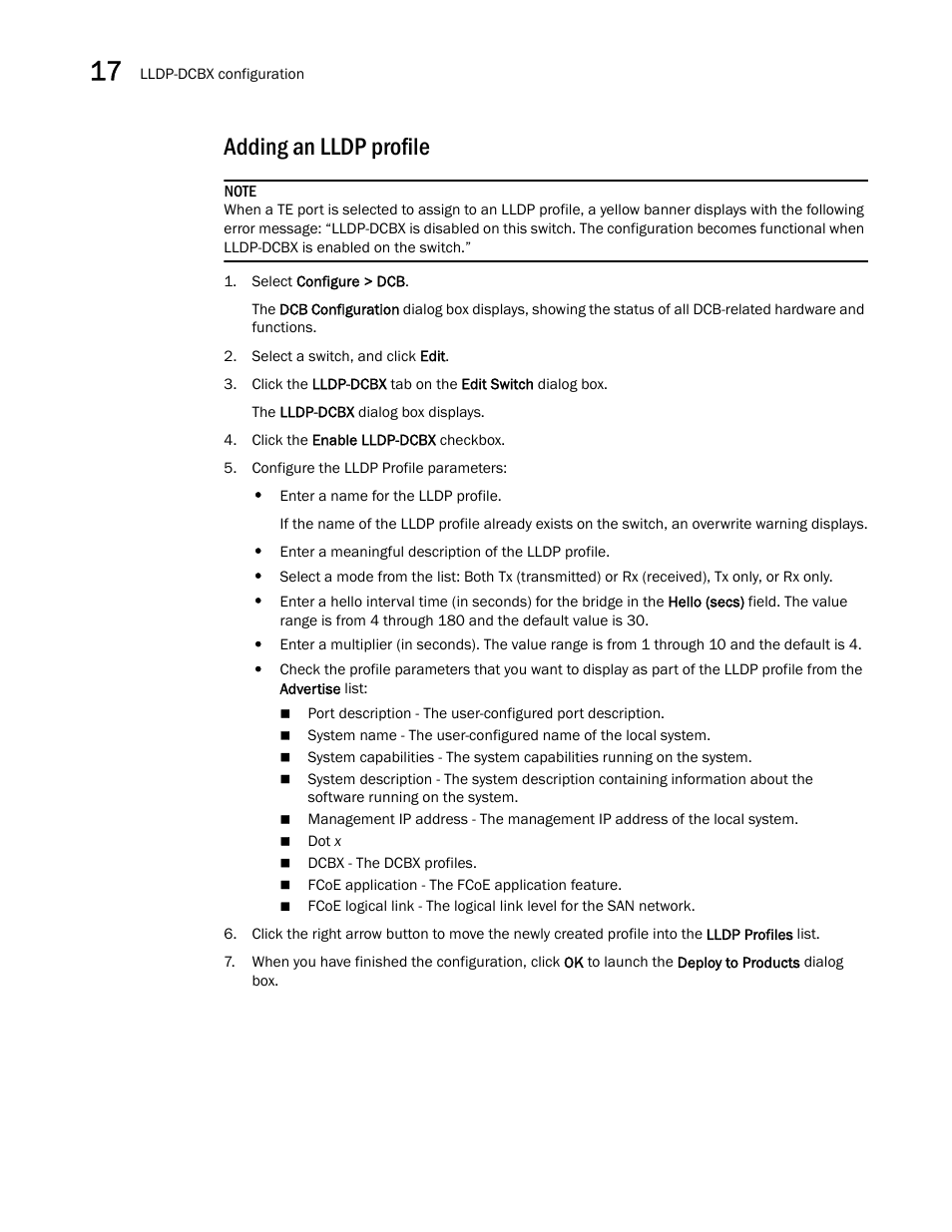 Adding an lldp profile | Brocade Network Advisor IP User Manual v12.3.0 User Manual | Page 684 / 1928