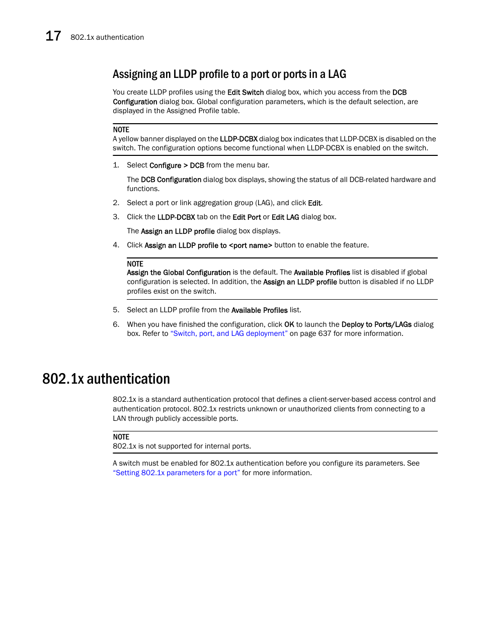 1x authentication | Brocade Network Advisor IP User Manual v12.3.0 User Manual | Page 686 / 1928