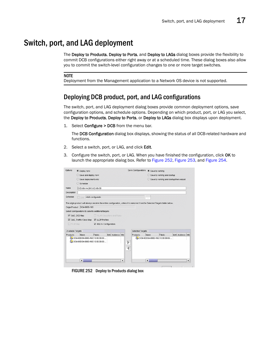 Switch, port, and lag deployment | Brocade Network Advisor IP User Manual v12.3.0 User Manual | Page 689 / 1928