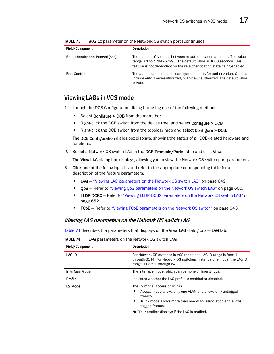 Viewing lags in vcs mode | Brocade Network Advisor IP User Manual v12.3.0 User Manual | Page 701 / 1928