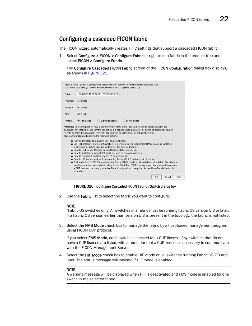Configuring a cascaded ficon fabric, Configuring a cascaded, Ficon fabric | Brocade Network Advisor IP User Manual v12.3.0 User Manual | Page 879 / 1928
