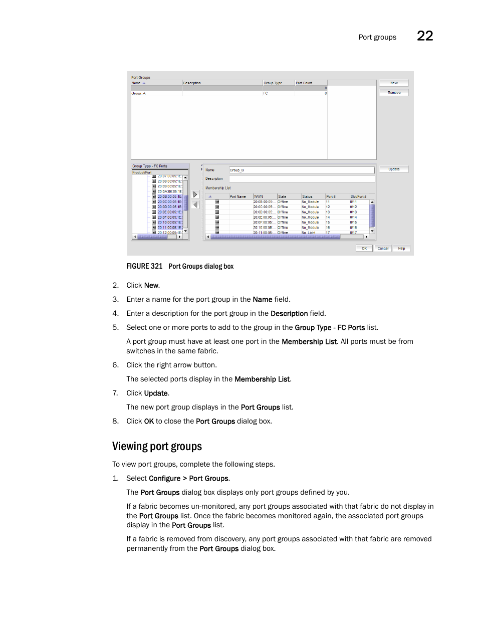 Viewing port groups, Figure 321 | Brocade Network Advisor IP User Manual v12.3.0 User Manual | Page 887 / 1928