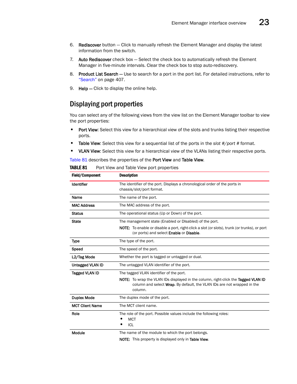 Displaying port properties | Brocade Network Advisor IP User Manual v12.3.0 User Manual | Page 897 / 1928