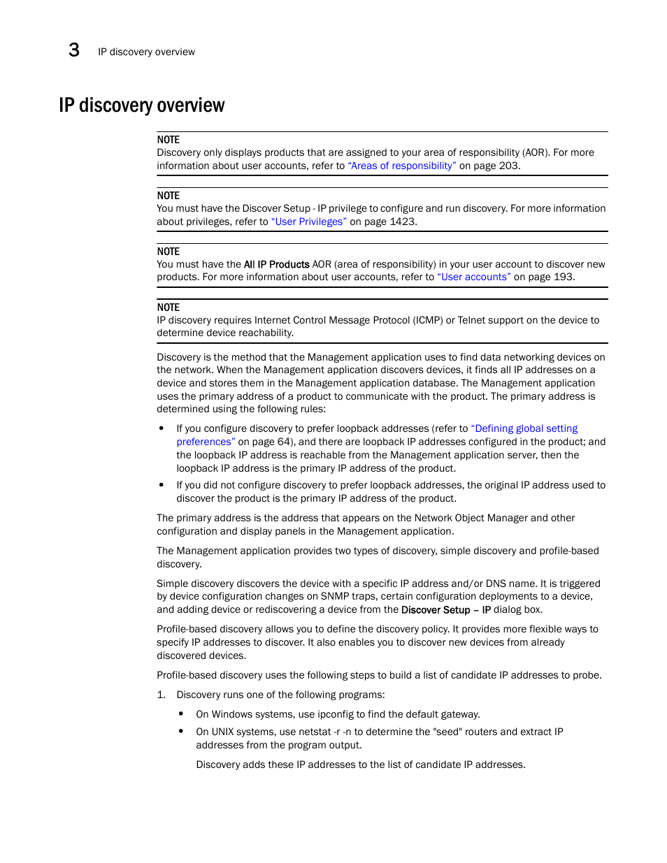 Ip discovery overview | Brocade Network Advisor IP User Manual v12.3.0 User Manual | Page 90 / 1928