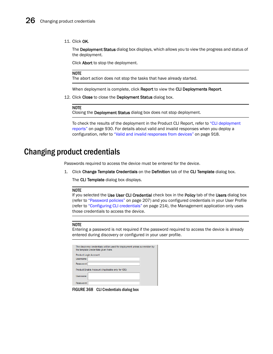 Changing product credentials, Changing, Product credentials | Brocade Network Advisor IP User Manual v12.3.0 User Manual | Page 964 / 1928